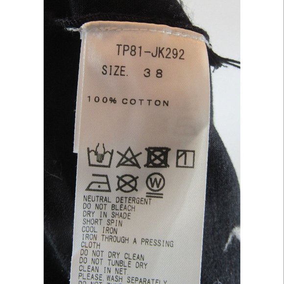 Toga Pulla Women's tie dye cold shoulder T-shirt , Black/ White, Size 38, US 2 - Picture 6 of 7